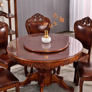 大圆桌垫透明餐桌垫酒店软玻璃PVC桌布防水防油防烫免洗台布圆形