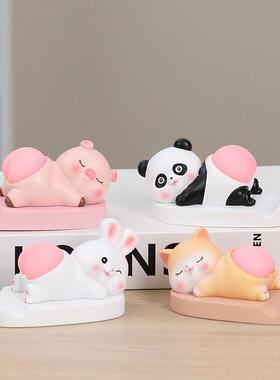 可爱手机支架办公桌面解压卡通公仔Q弹屁屁懒人追剧摆设家居摆件