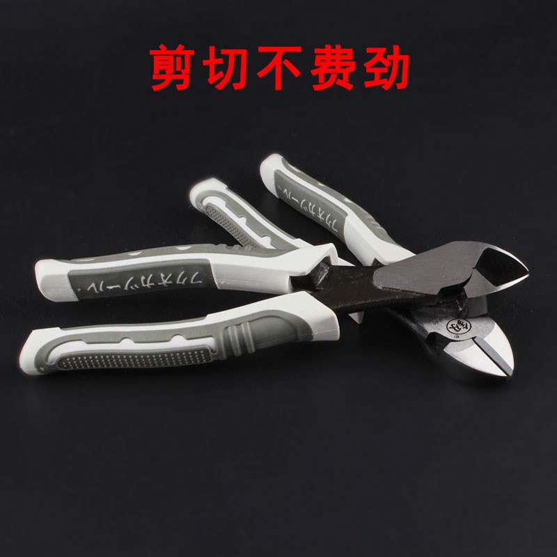 斜口钳福冈工具斜嘴钳电子剪线钳 钢丝电工6寸钳子工业级剪钳
