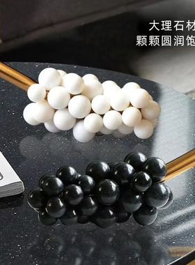 现代简约创意大理石葡萄装饰桌面家居客厅玄关书R柜软装摆件工艺
