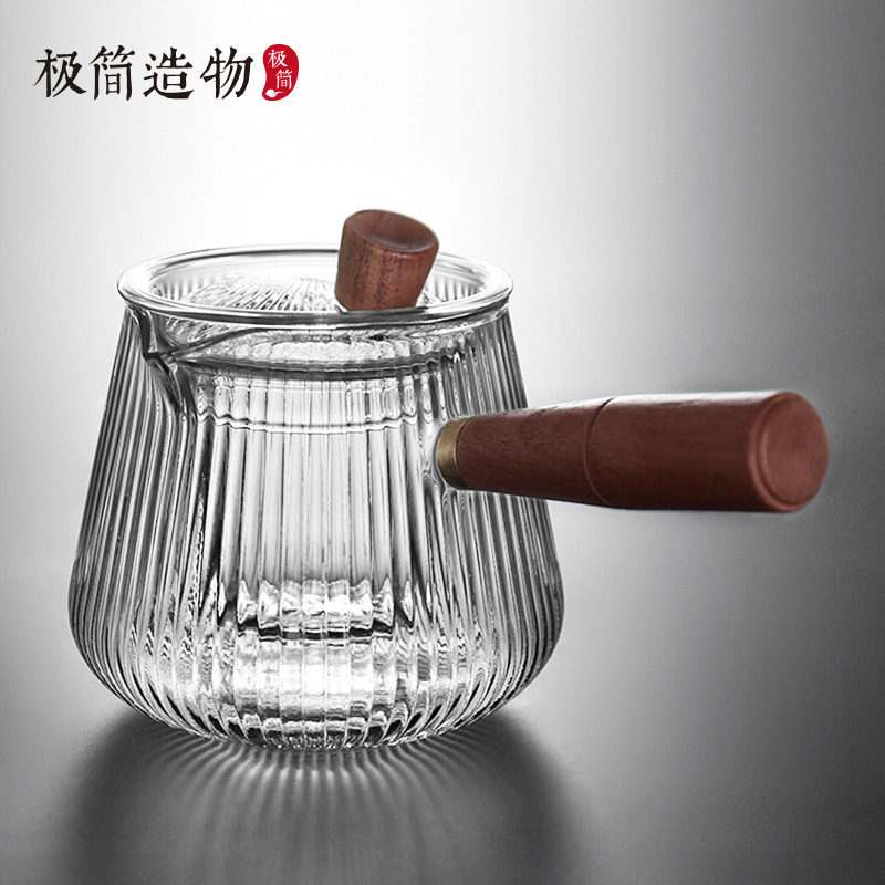 侧把玻璃茶壶茶水分离过滤泡茶器电陶炉煮茶壶家用透明Y小号花茶