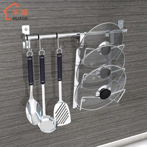 华阁厨房不锈钢锅盖架壁挂式免打孔家用放锅盖的架子置物砧板挂架,厨房/烹饪用具,锅盖架/锅盖收纳垫,淘宝优惠券,粉丝福利购,淘宝优惠卷