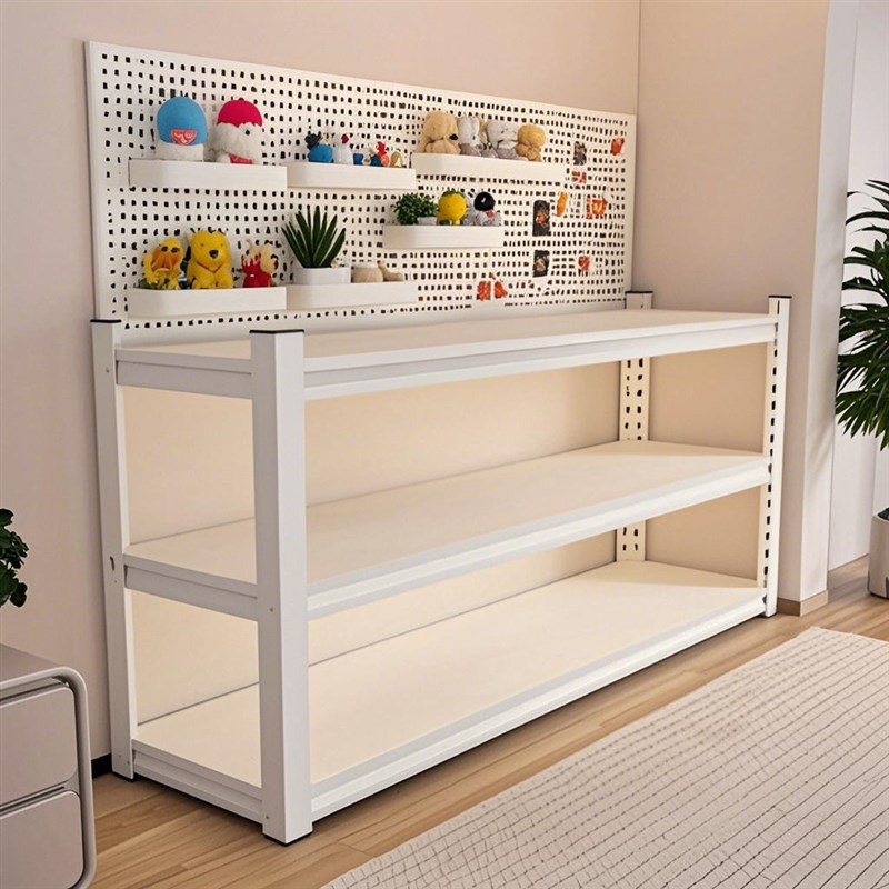 家用货架储物架多l层仓库阳台储藏室储物架钢超市展示架文具架