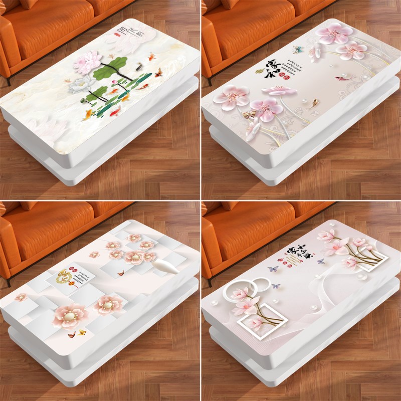3D桌布立体网红新中式防水防油防烫E免洗软玻璃茶几桌布桌面保护