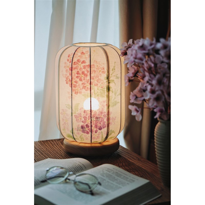 匠驰手绘书房新中式台灯卧室insB少女床头遥控调光调色夜灯氛围灯