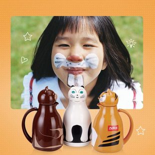 德国原装进口Helios Thermo创意可爱卡通动物保温壶玻璃内胆水壶