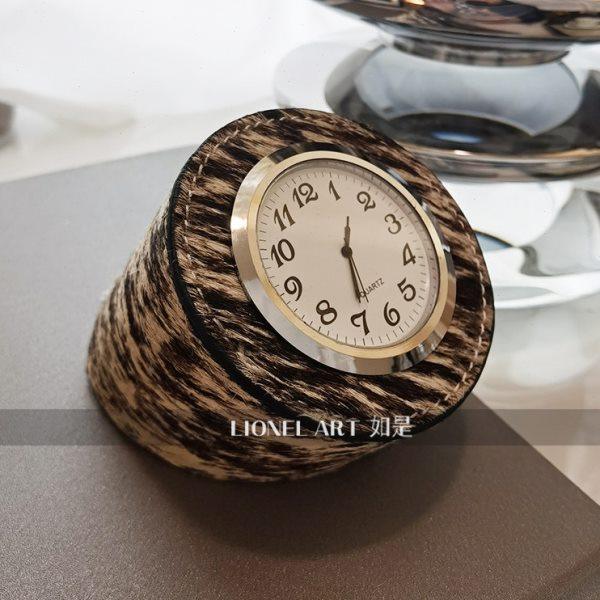 如是车载钟表现代简约真皮创意艺术钟表床头书桌高端个性座钟,家居饰品,座钟,淘宝优惠券,粉丝福利购,淘宝优惠卷