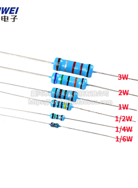 160R180R200R220R240R270R300R欧姆1%金属膜电阻1/6W1/4W1/2W1W3W