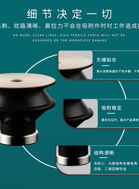 SMC无痕PEEK真空吸盘 ZP16BS白色风琴型耐高温吸嘴ZP25BN黑色耐油