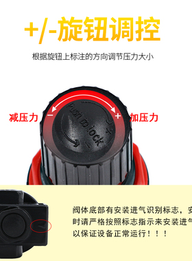 调压阀气动可调BR2000压缩空气减压阀气体BR3000空压机气泵BR4000