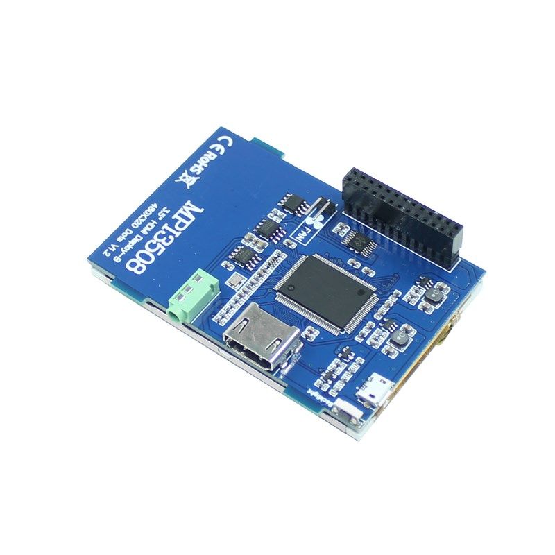 树莓派3B+/4B F款3.5寸HDMI电阻触摸屏 GPIO屏幕带风扇亚克力外壳