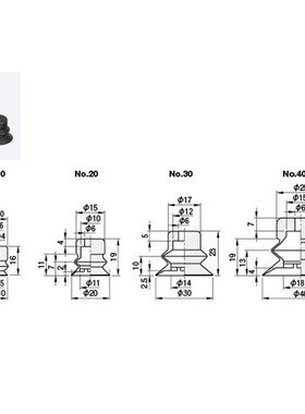 MISUMI米思米真空吸盘吸嘴强力工业气动机械手迷你小VPBT10-40 BE