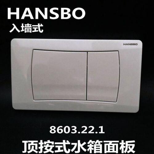 轩斯宝水箱面板HANSBO隐藏水箱配件按板顶按冲水按纽8603.22.1