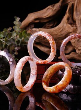 樱花手镯马达加斯加樱花手镯高冰透紫冰飘花手镯女闺蜜节日