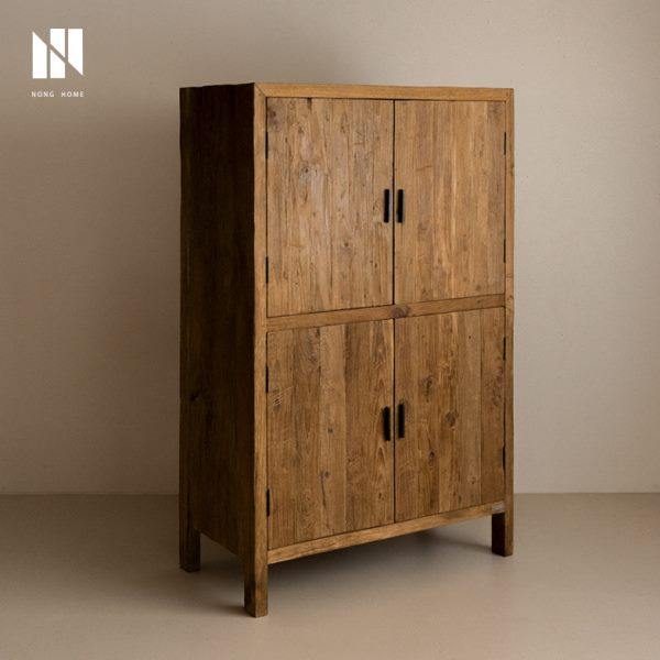 弄居  | 现代侘寂风实木四斗柜家用书柜边柜复古原木收纳储物柜子,住宅家具,斗柜,淘宝优惠券,粉丝福利购,淘宝优惠卷