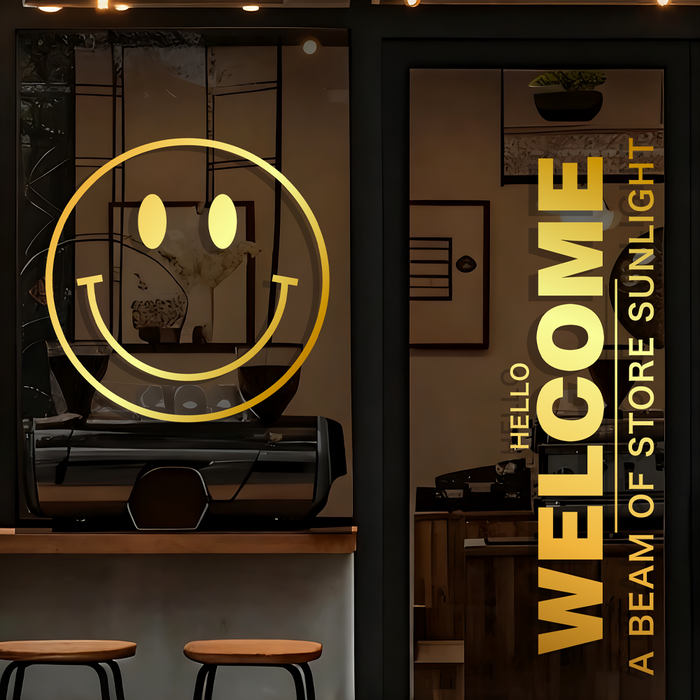 雅彦创意金色英文welcome装饰
