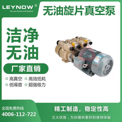 LEYNOW/莱诺干式无油真空泵LX0120复合型真空泵双泵头真空气泵