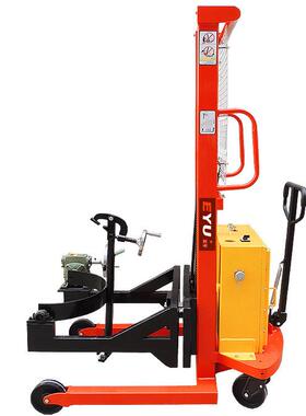 PDS500-15BE-EX防爆夾桶車200l油桶倒桶车翻转抱桶机半电动倒料车