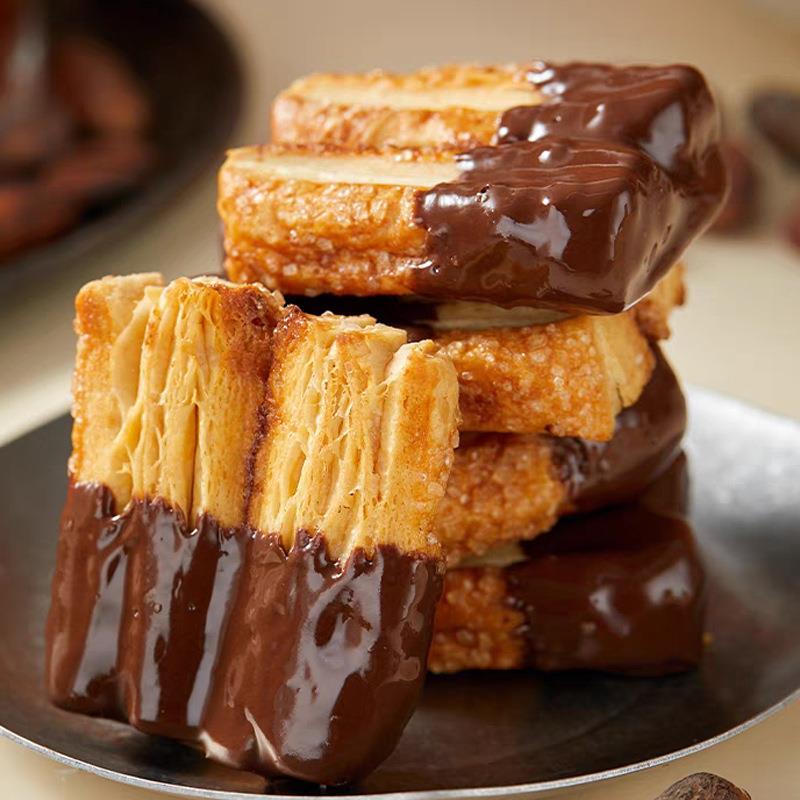 全自动面包片上浆机威化饼干裹浆机巧克力淋浆机巧克力设备