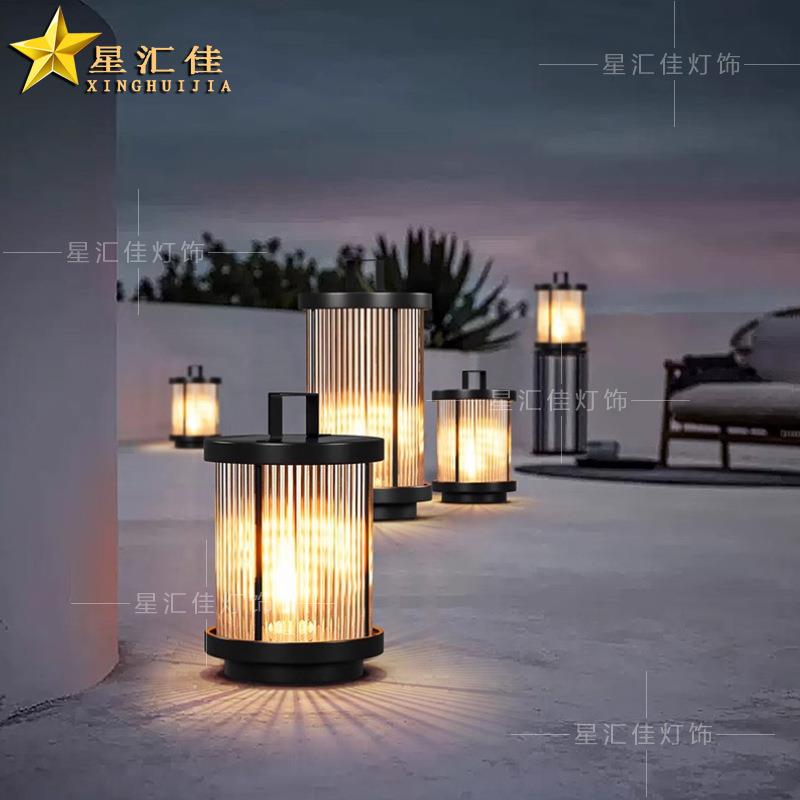 太阳能庭院灯户外防水手提花园装饰灯露台公园氛围院子落地草坪灯