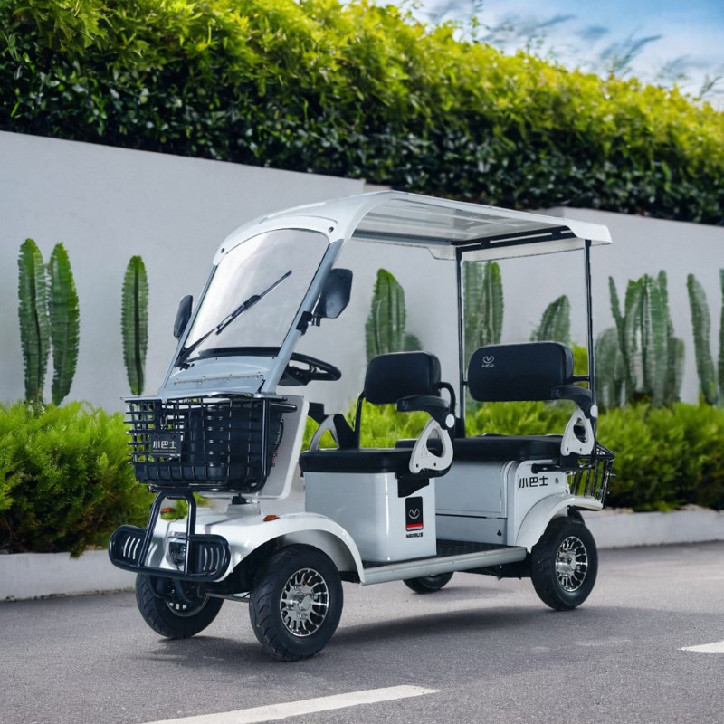 小巴士电动四轮车带棚客货两y用接送孩子老年代步车电动车观光