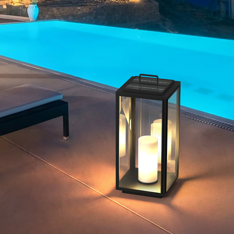 户外太阳能草坪灯庭院灯防水花园云石F手提灯别墅露台观景灯草地