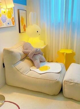 懒NIG人发豆租袋客厅榻榻米单人沙阳出屋休闲卧室恶魔网红沙发椅