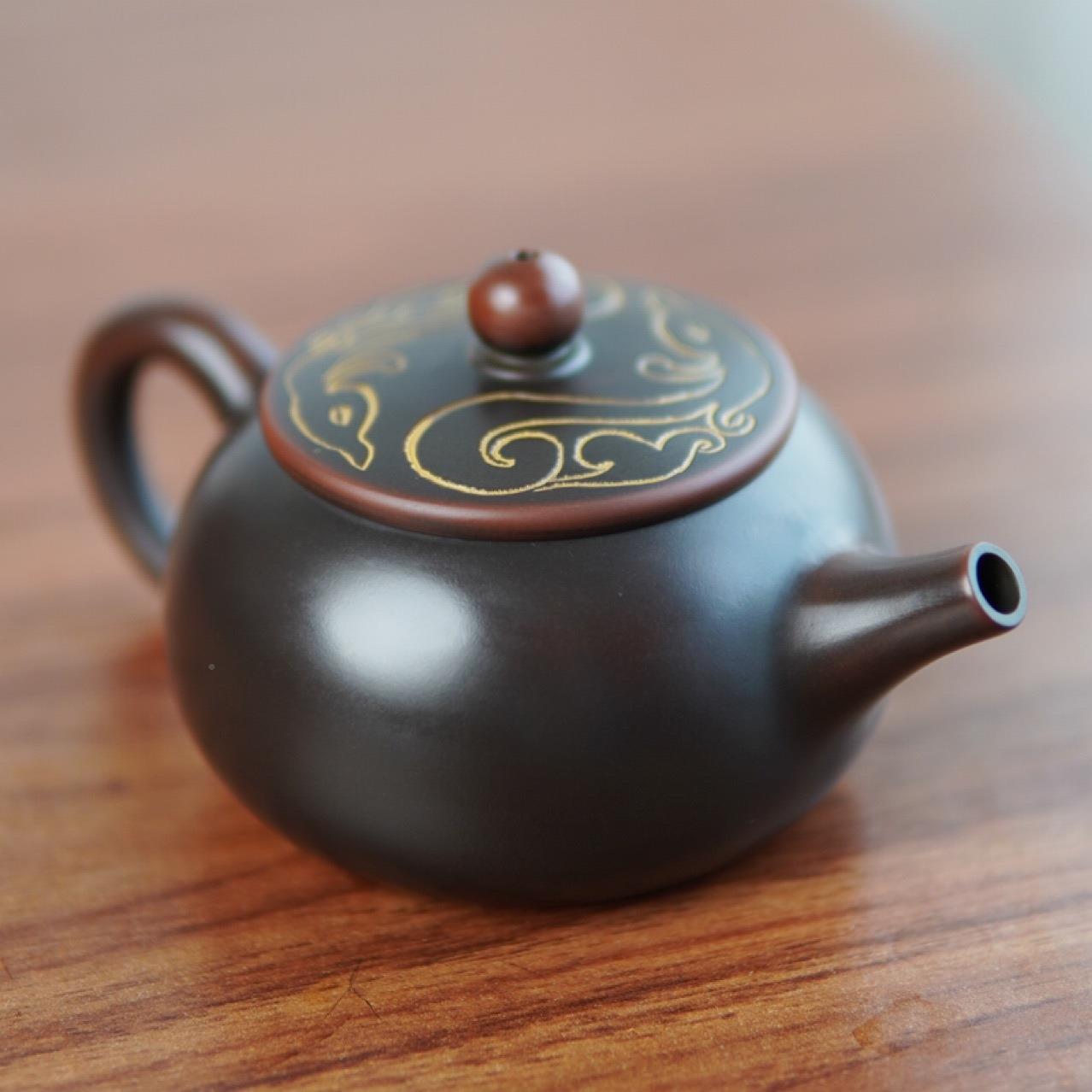 西泥兴陶复古风转茶具转壶可提可转茶壶全021手紫工制作原广矿泥