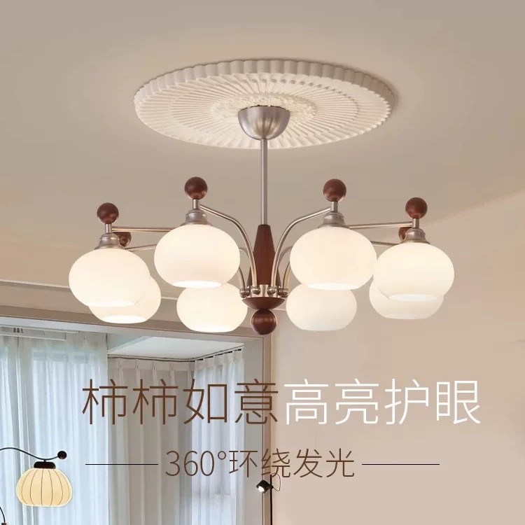 中古风客厅吊灯美式复古宋代美学2025新款大厅主灯具全屋套餐组合