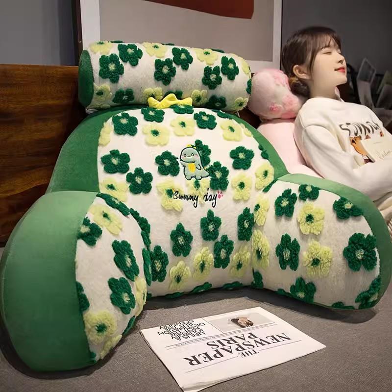 高看档床头靠垫软包靠背床上宿舍书老人孕妇沙发护腰YNK靠枕头加