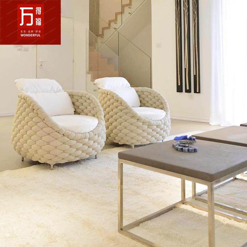 户外红网墅沙发茶几组庭院阳台露天花园别室外合休闲C-010创意沙