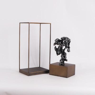 现代新中式太湖石铁艺架示摆件展厅售MC-TY-68楼展处堂大隔断茶几