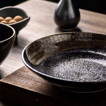 理烧ZOU料餐盘陶瓷餐具和粗陶店用陶瓷餐风盘子