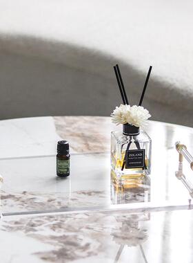 欧式轻奢方NPG形明透亚长克力托摆件现代简约样盘板房售楼处软装