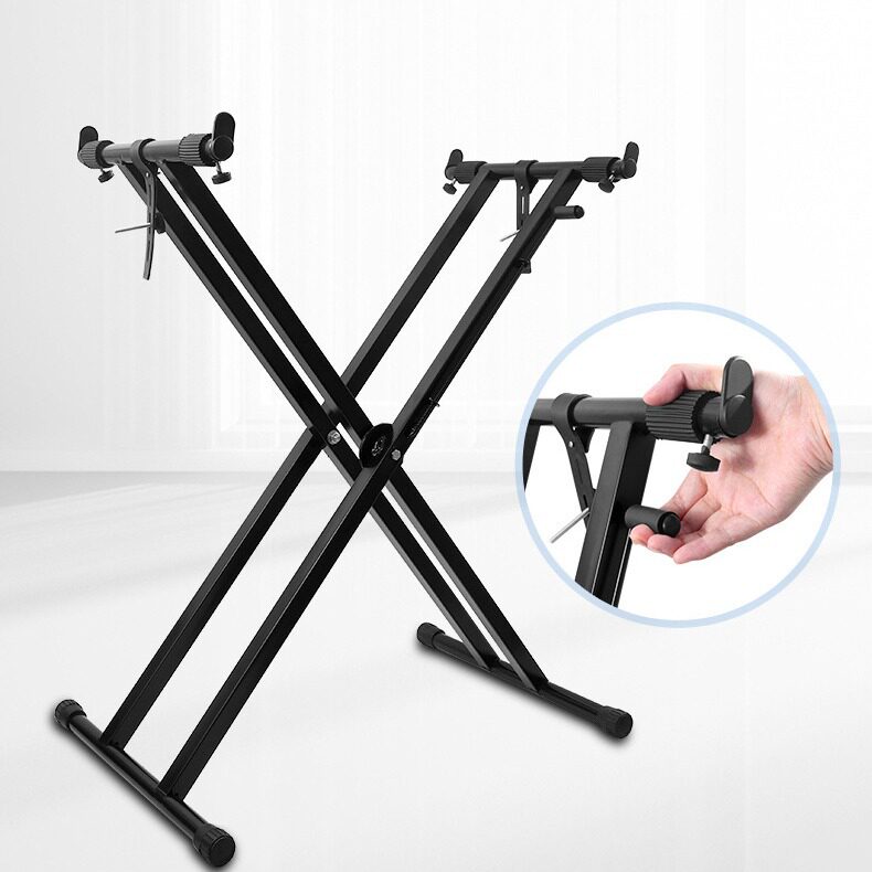 高档升降电子琴架 双管X型琴架加粗电钢琴支架piano stand配件