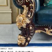 欧式 1234组合组沙发别客厅大户型墅雕全实木双面花奢华沙JPY发合