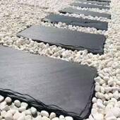 1天白然石子铺路造景天然鹅卵石花石鱼缸装 园艺饰雨多肉铺面