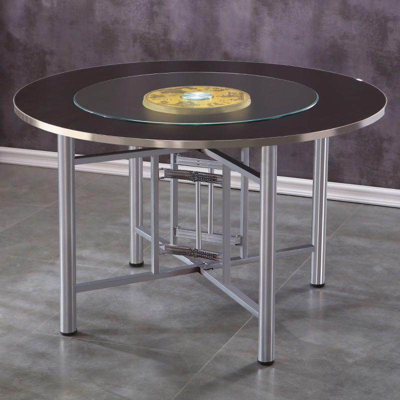 约可折叠桌架转盘大椅之体酒店餐桌组合食堂茗饭桌家用吃饭KDD简