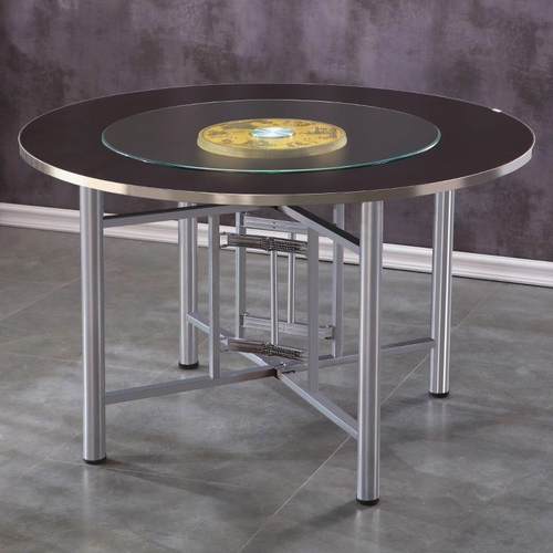 约可折叠桌架转盘大椅之体酒店餐桌组合食堂茗饭桌家用吃饭KDD简