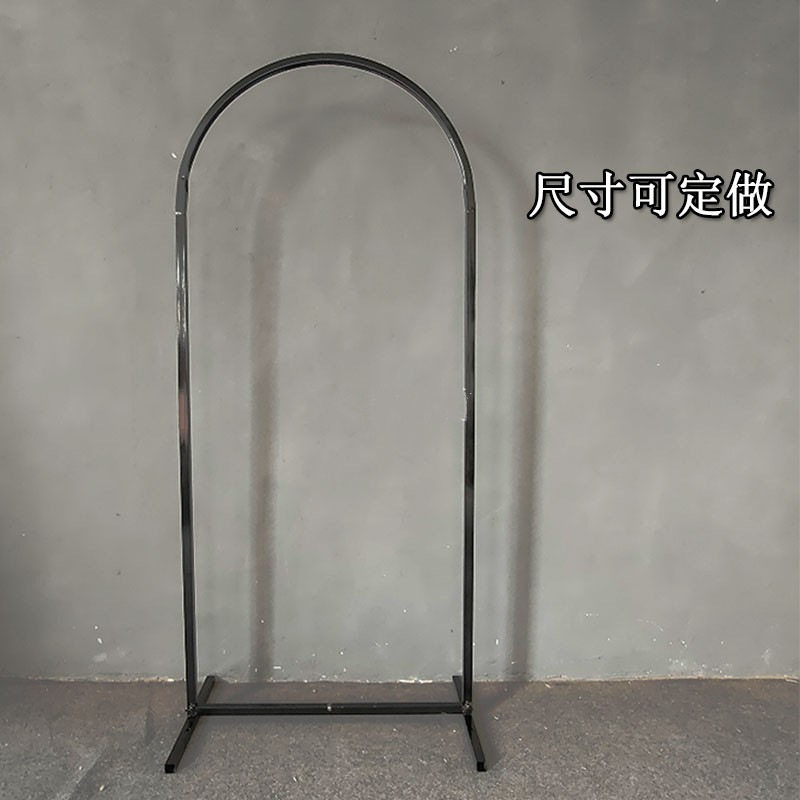?新款婚庆拱形高山流水舞台背景中式摆件婚礼布置拱门铁艺花架批
