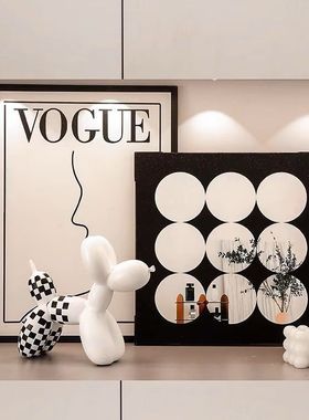 北欧ins九宫格装饰画美女