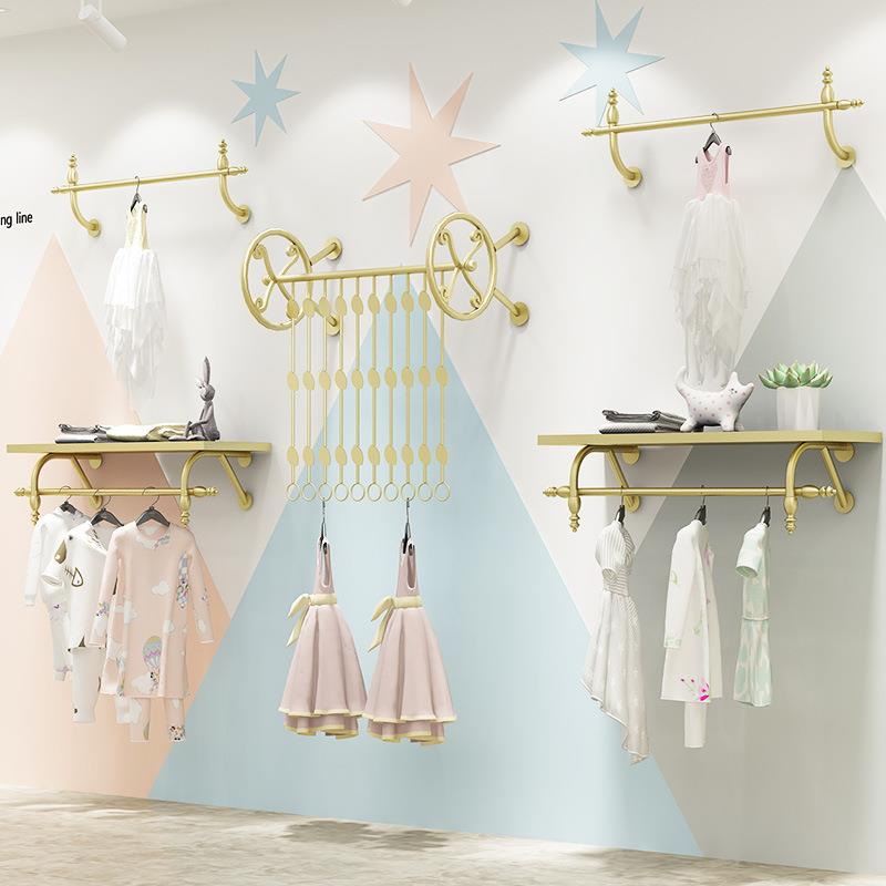 服装店挂衣架现代展示架落地式上墙组合简约中岛童装店女装店货架