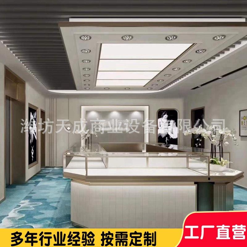 现货珠宝展示柜黄金首饰展柜 不锈钢玻璃柜台玉器银饰烤漆陈列柜