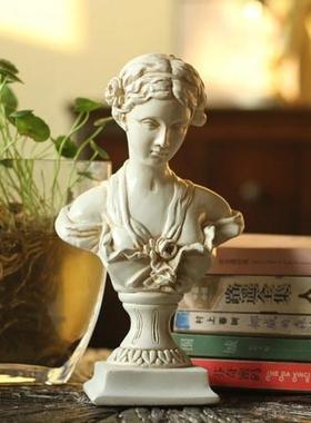 创意树脂维纳斯少女雕塑摆件北欧ins人物桌面艺术客厅餐厅装饰品