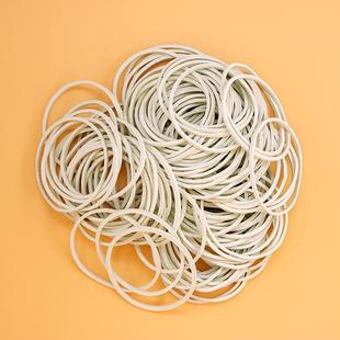 白色橡皮筋不掉色皮筋高弹力橡胶圈耐拉牛皮筋38 1.4橡皮圈
