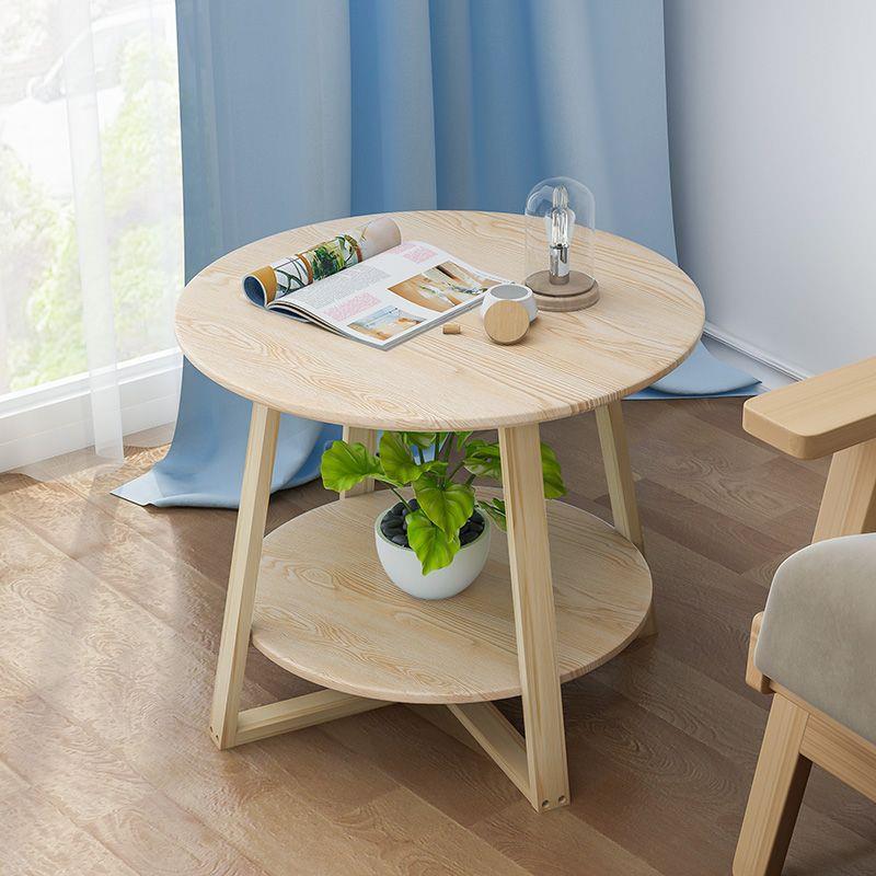 北欧简约风格双层小圆桌创意小茶几现代简约桌角几沙发边桌茶几