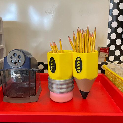 学习桌铅笔筒Pencil Pal Organizer创意铅笔造型笔类收纳树脂笔筒