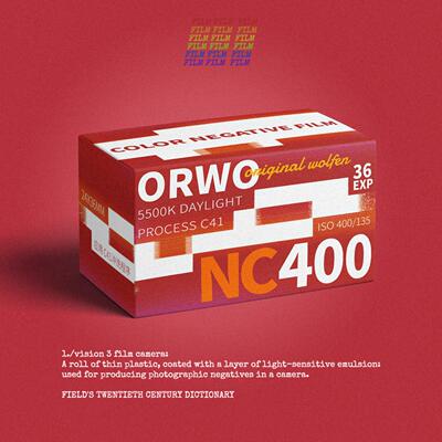 ORWO NC400胶卷135型号36张底片彩色负片菲林400度c41工艺