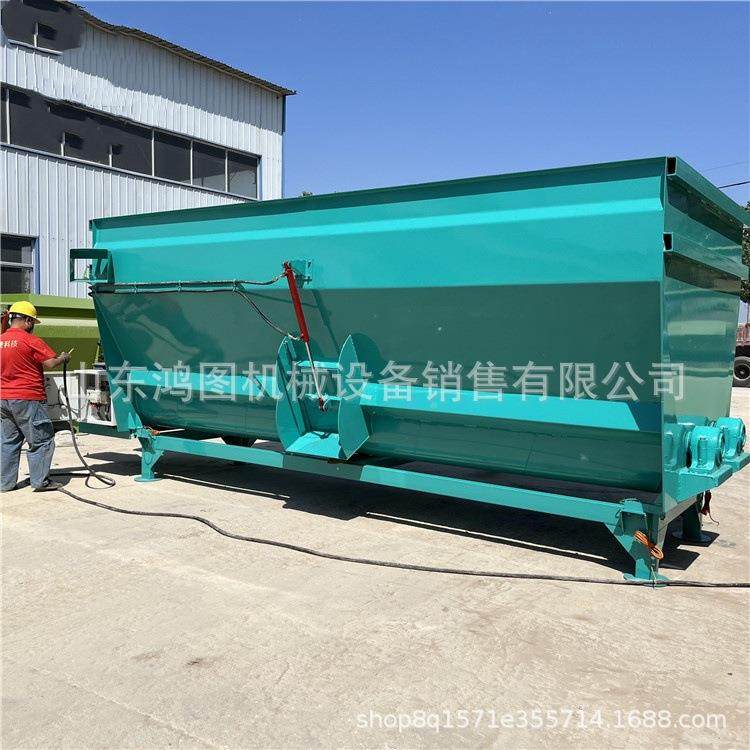 立WEB式双绞龙草料草搅拌草机 电子称重全粮拌料机 日捆粉碎TMR搅