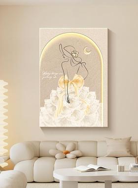 奶油风新款客厅YS51859-饰画竖版发落地画装抽玄象人沙物壁画关挂